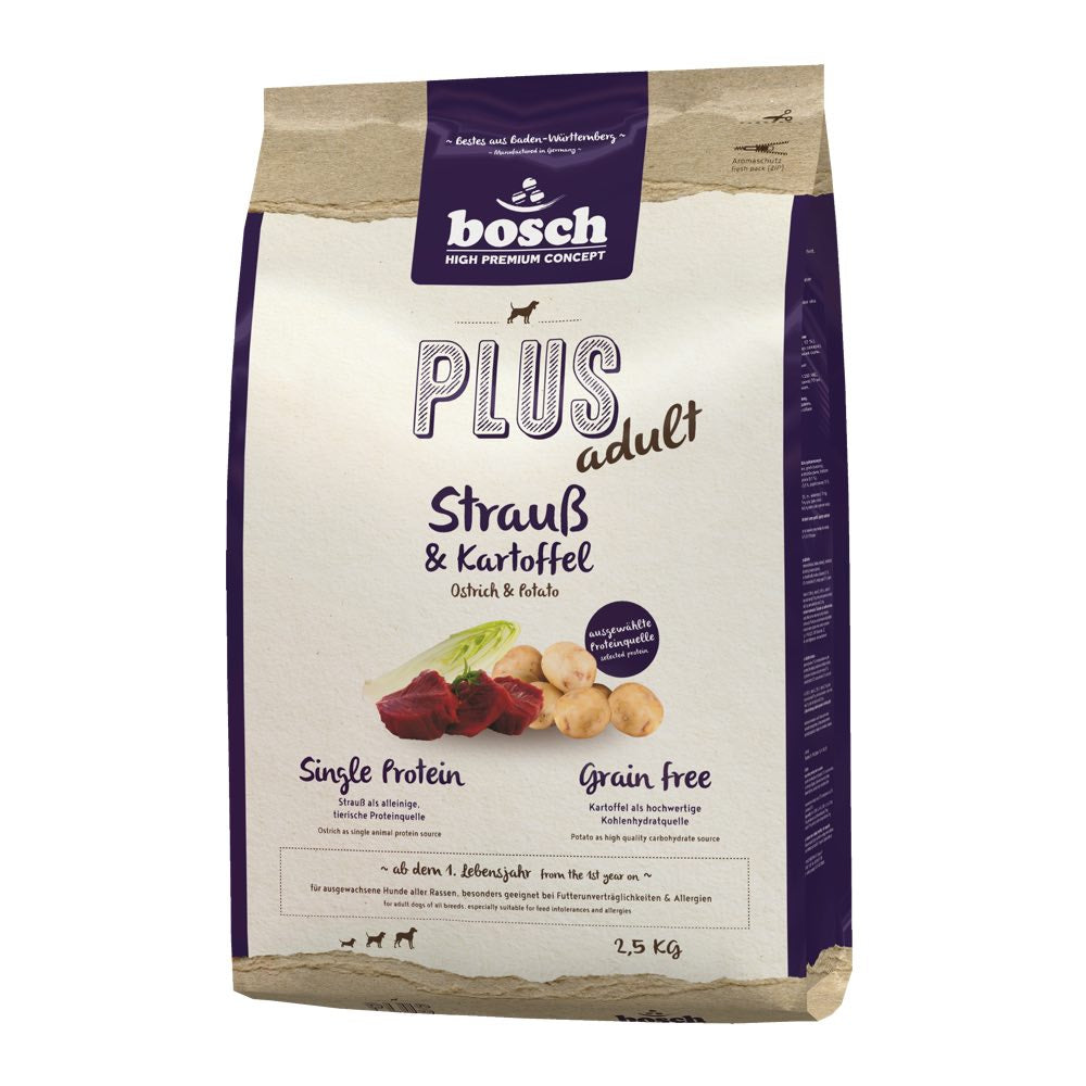 Bosch High Premium Plus+ Ostrich & Potato Grain Free Dry Dog Food