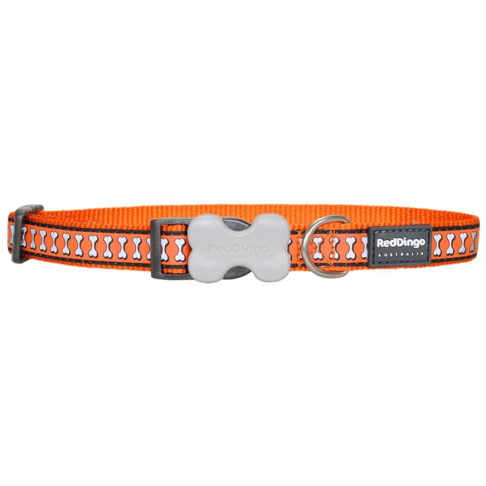 Red Dingo Reflective Dog Collar - Large