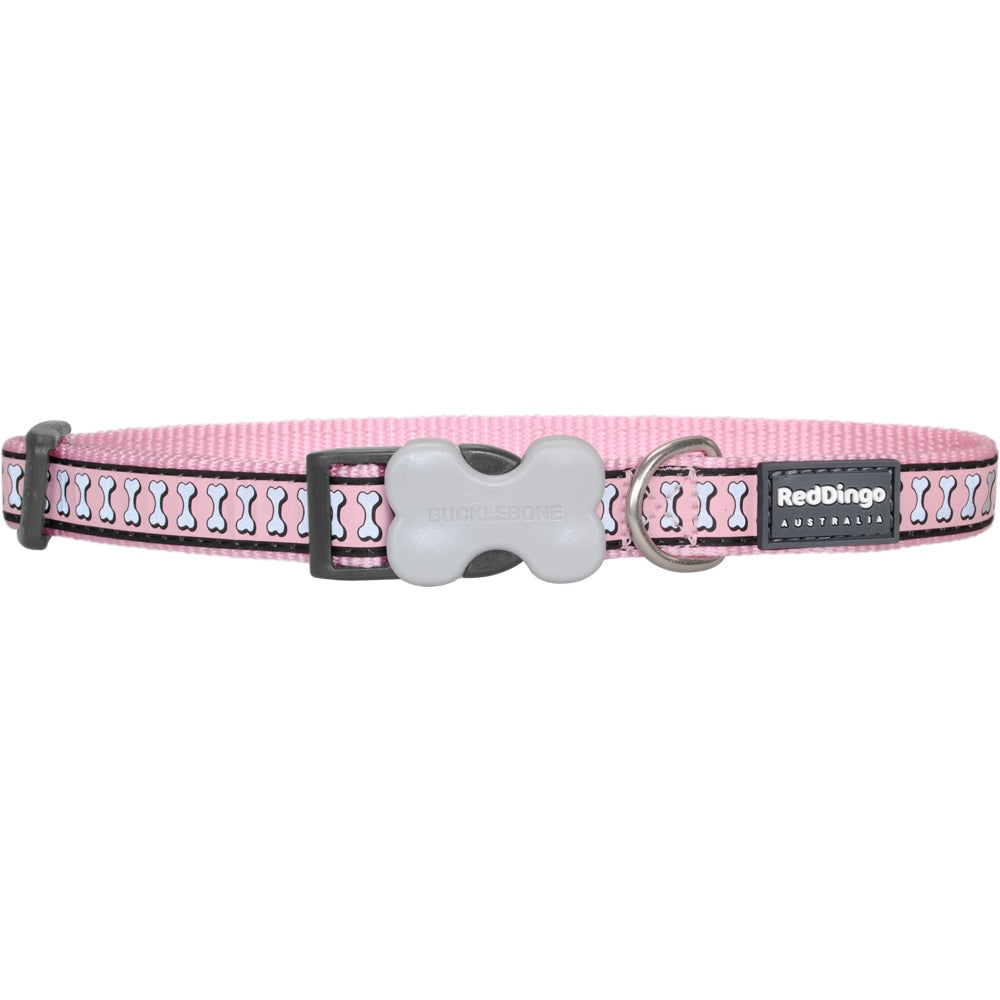 Red Dingo Reflective Dog Collar - Medium