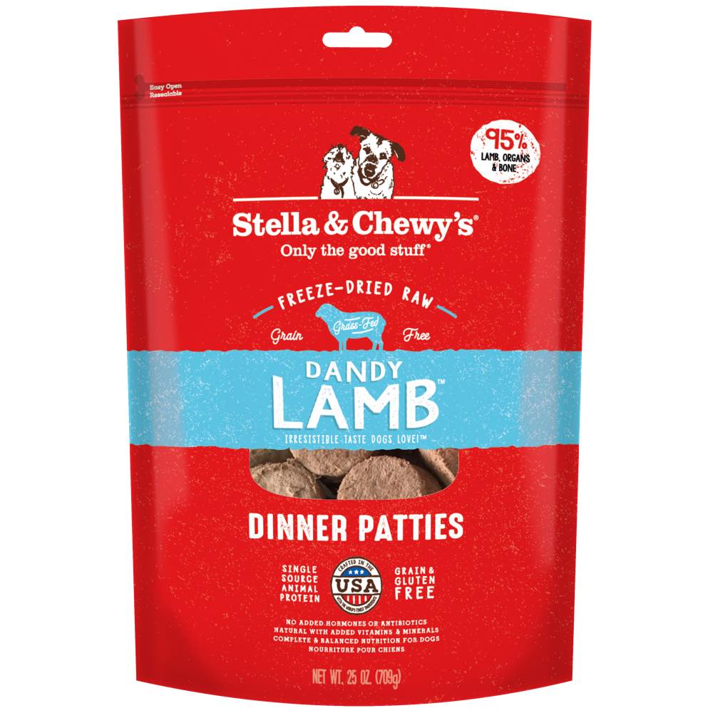 Stella & Chewy??s Dandy Lamb Dinner Patties Grain-Free Freeze-Dried Raw Dog Food