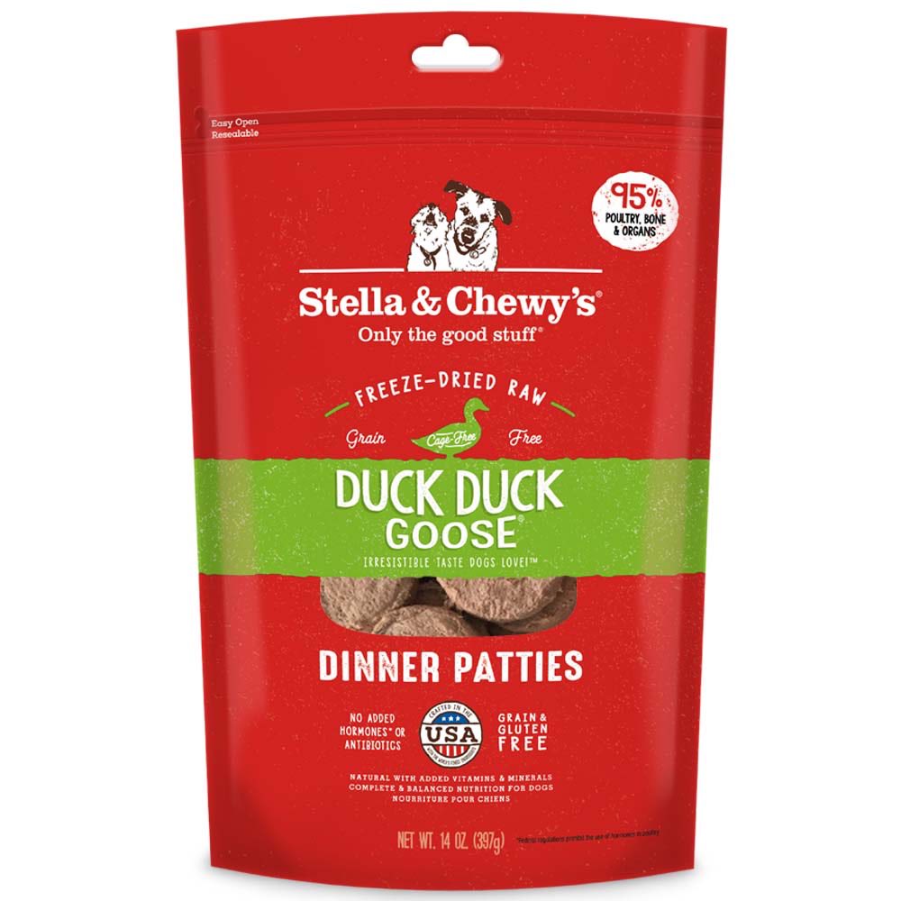 'BUNDLE DEAL': Stella & Chewy??s Duck Duck Goose Dinner Patties Freeze-Dried Dog Food - Kohepets