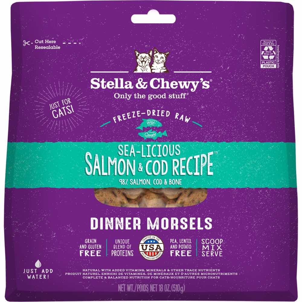 Stella & Chewy??s Sea-licious Salmon & Cod Dinner Morsels Freeze-Dried Cat Food